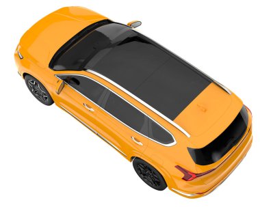 Realistic SUV isolated on white background. 3d rendering - illustration