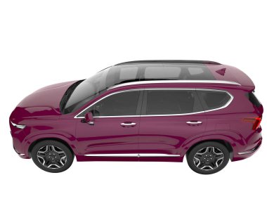 Realistic SUV isolated on white background. 3d rendering - illustration