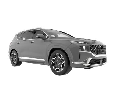 Realistic SUV isolated on white background. 3d rendering - illustration