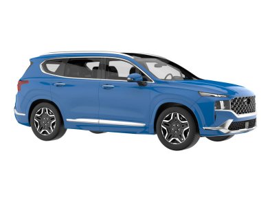 Realistic SUV isolated on white background. 3d rendering - illustration