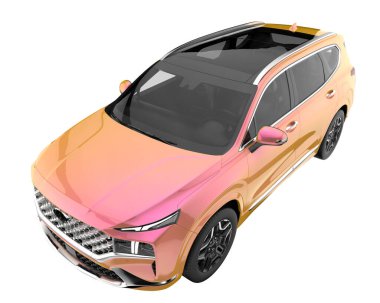 Realistic SUV isolated on white background. 3d rendering - illustration