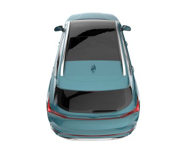 Realistic SUV isolated on white background. 3d rendering - illustration