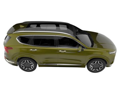 Realistic SUV isolated on white background. 3d rendering - illustration
