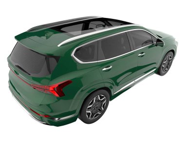 Realistic SUV isolated on white background. 3d rendering - illustration