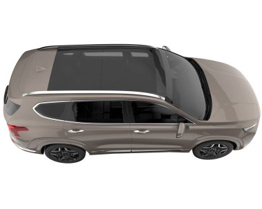 Realistic SUV isolated on white background. 3d rendering - illustration