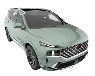 Realistic SUV isolated on white background. 3d rendering - illustration