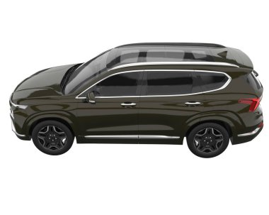 Realistic SUV isolated on white background. 3d rendering - illustration