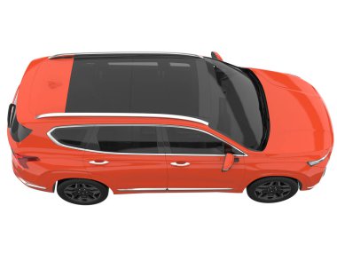 Realistic SUV isolated on white background. 3d rendering - illustration