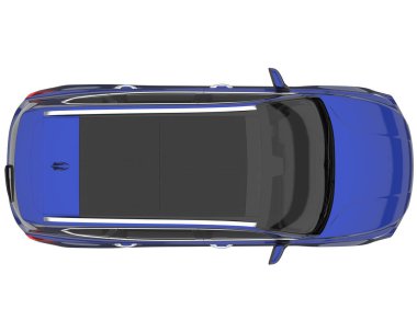 Realistic SUV isolated on white background. 3d rendering - illustration