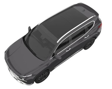 Realistic SUV isolated on white background. 3d rendering - illustration