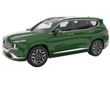 Realistic SUV isolated on white background. 3d rendering - illustration