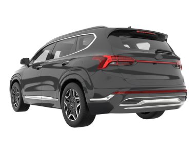 Realistic SUV isolated on white background. 3d rendering - illustration