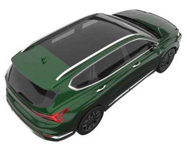 Realistic SUV isolated on white background. 3d rendering - illustration