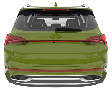 Realistic SUV isolated on white background. 3d rendering - illustration