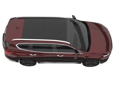 Realistic SUV isolated on white background. 3d rendering - illustration