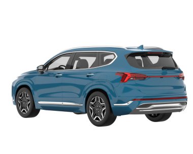 Realistic SUV isolated on white background. 3d rendering - illustration