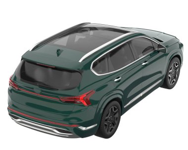 Realistic SUV isolated on white background. 3d rendering - illustration