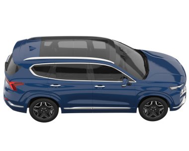 Realistic SUV isolated on white background. 3d rendering - illustration