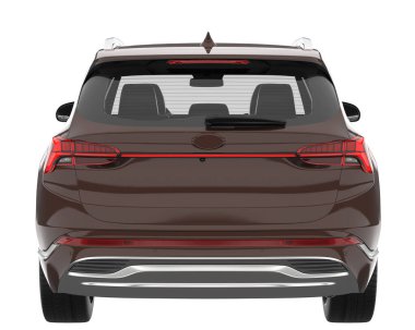 Realistic SUV isolated on white background. 3d rendering - illustration