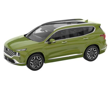 Realistic SUV isolated on white background. 3d rendering - illustration