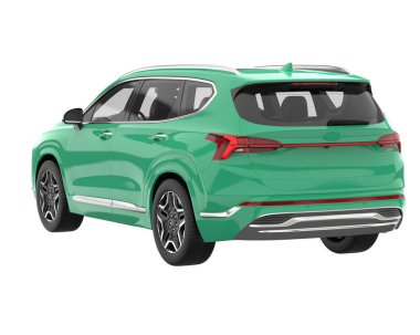 Realistic SUV isolated on white background. 3d rendering - illustration