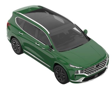 Realistic SUV isolated on white background. 3d rendering - illustration