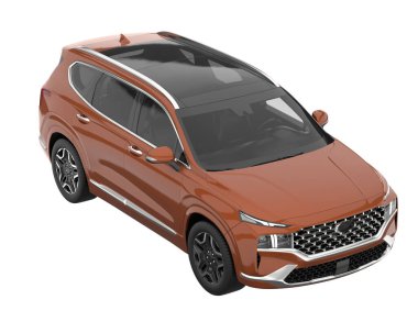 Realistic SUV isolated on white background. 3d rendering - illustration