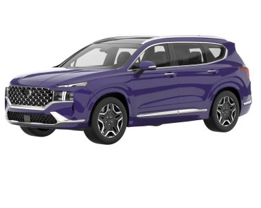 Realistic SUV isolated on white background. 3d rendering - illustration