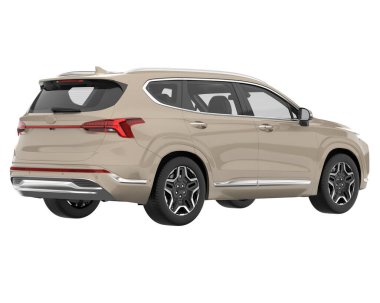 Realistic SUV isolated on white background. 3d rendering - illustration