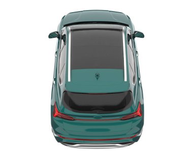 Realistic SUV isolated on white background. 3d rendering - illustration