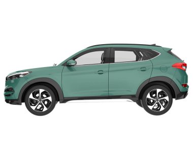 Realistic SUV isolated on white background. 3d rendering - illustration