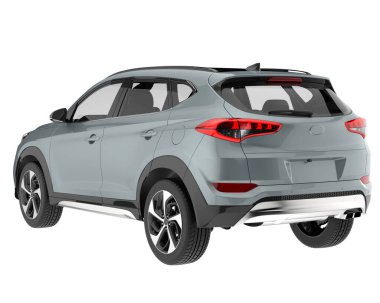 Realistic SUV isolated on white background. 3d rendering - illustration