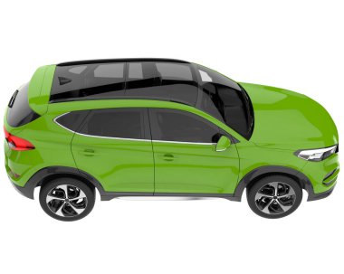 Realistic SUV isolated on white background. 3d rendering - illustration