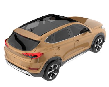 Realistic SUV isolated on white background. 3d rendering - illustration