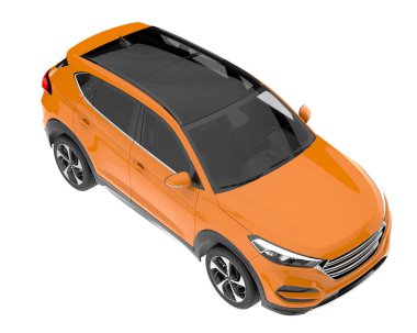 Realistic SUV isolated on white background. 3d rendering - illustration