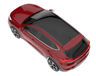 Realistic SUV isolated on white background. 3d rendering - illustration