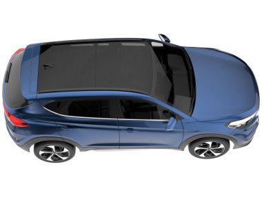 Realistic SUV isolated on white background. 3d rendering - illustration