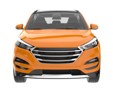 Realistic SUV isolated on white background. 3d rendering - illustration