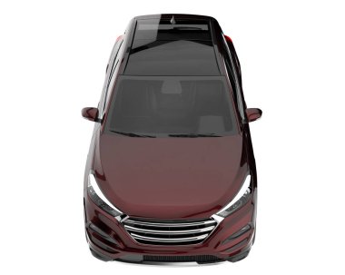 Realistic SUV isolated on white background. 3d rendering - illustration