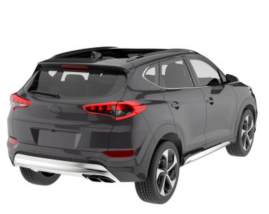 Realistic SUV isolated on white background. 3d rendering - illustration