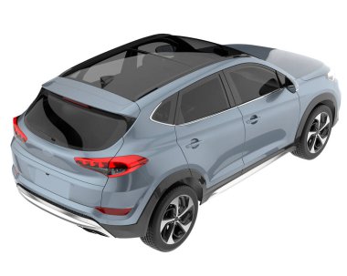 Realistic SUV isolated on white background. 3d rendering - illustration