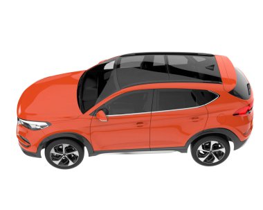 Realistic SUV isolated on white background. 3d rendering - illustration