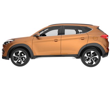 Realistic SUV isolated on white background. 3d rendering - illustration