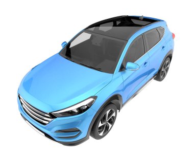 Realistic SUV isolated on white background. 3d rendering - illustration