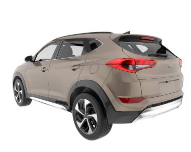 Realistic SUV isolated on white background. 3d rendering - illustration