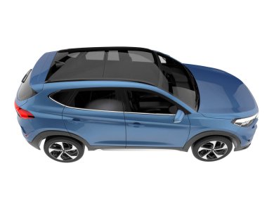 Realistic SUV isolated on white background. 3d rendering - illustration