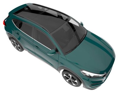 Realistic SUV isolated on white background. 3d rendering - illustration