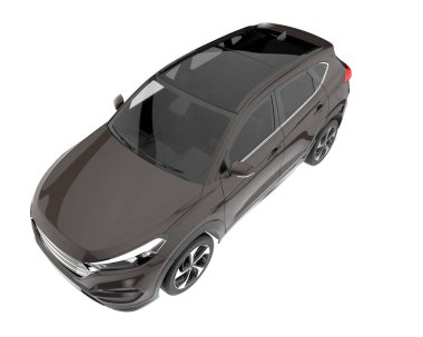 Realistic SUV isolated on white background. 3d rendering - illustration
