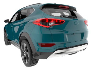 Realistic SUV isolated on white background. 3d rendering - illustration