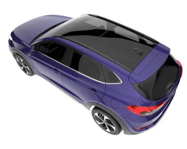 Realistic SUV isolated on white background. 3d rendering - illustration